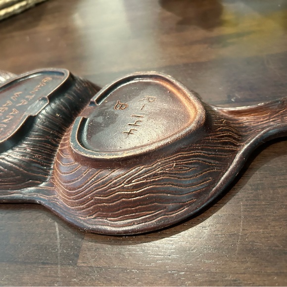 Vintage Unique Retro California Santa Anita Ware Pottery Leaf Divided Dish Tray - Picture 8 of 11